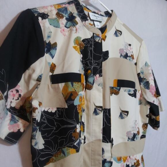 3.1 Phillip Lim for Target Floral Print Patchwork Zip Front Shirt Dress Size S - Picture 4 of 9